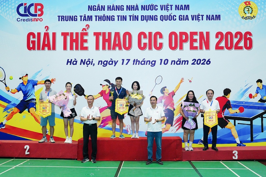 Giải thể thao CIC Open 2026: Rèn luyện sức khỏe, thắt chặt tình đoàn kết trong ngành Ngân hàng Giải thể thao CIC Open 2026: Rèn luyện sức khỏe, thắt chặt tình đoàn kết trong ngành Ngân hàng