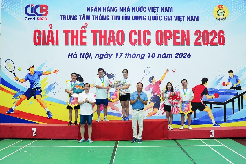 Giải thể thao CIC Open 2026: Rèn luyện sức khỏe, thắt chặt tình đoàn kết trong ngành Ngân hàng Giải thể thao CIC Open 2026: Rèn luyện sức khỏe, thắt chặt tình đoàn kết trong ngành Ngân hàng