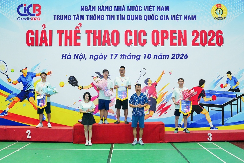 Giải thể thao CIC Open 2026: Rèn luyện sức khỏe, thắt chặt tình đoàn kết trong ngành Ngân hàng Giải thể thao CIC Open 2026: Rèn luyện sức khỏe, thắt chặt tình đoàn kết trong ngành Ngân hàng