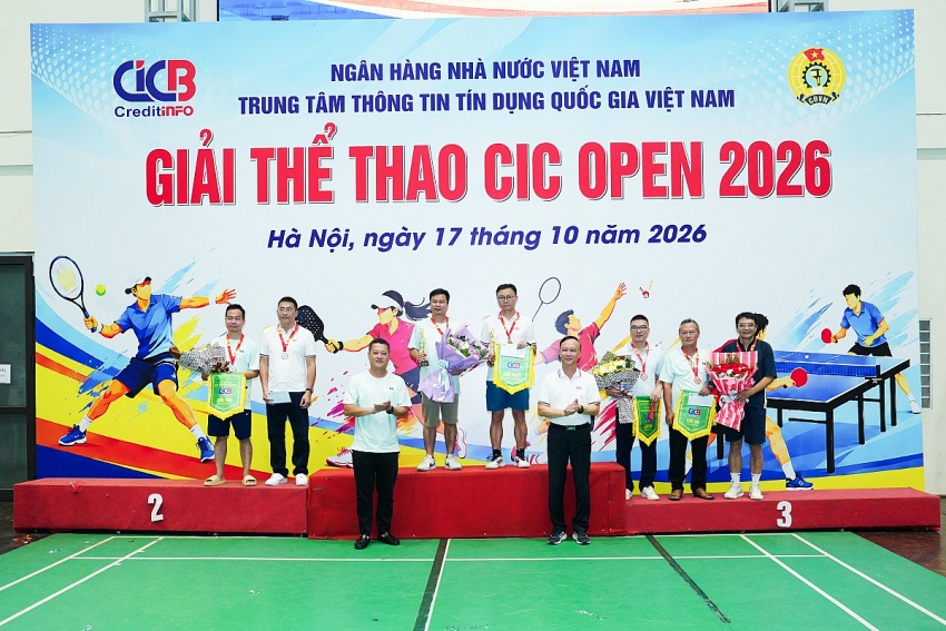 Giải thể thao CIC Open 2026: Rèn luyện sức khỏe, thắt chặt tình đoàn kết trong ngành Ngân hàng Giải thể thao CIC Open 2026: Rèn luyện sức khỏe, thắt chặt tình đoàn kết trong ngành Ngân hàng