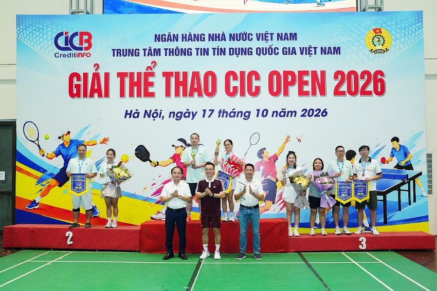 Giải thể thao CIC Open 2026: Rèn luyện sức khỏe, thắt chặt tình đoàn kết trong ngành Ngân hàng Giải thể thao CIC Open 2026: Rèn luyện sức khỏe, thắt chặt tình đoàn kết trong ngành Ngân hàng