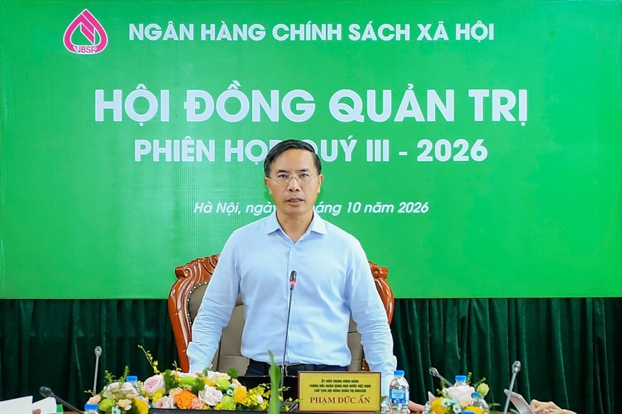Thống đốc NHNN Phạm Đức Ấn - Chủ tịch HĐQT NHCSXH phát biểu kết luận phiên họp