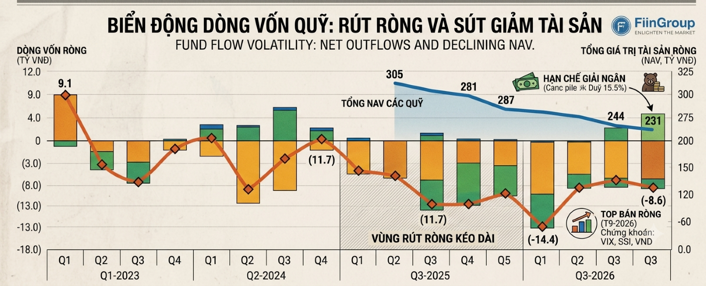 Quỹ đầu tư rút ròng 31.700 tỷ đồng, áp lực chưa hạ nhiệt Quỹ đầu tư rút ròng 31.700 tỷ đồng, áp lực chưa hạ nhiệt