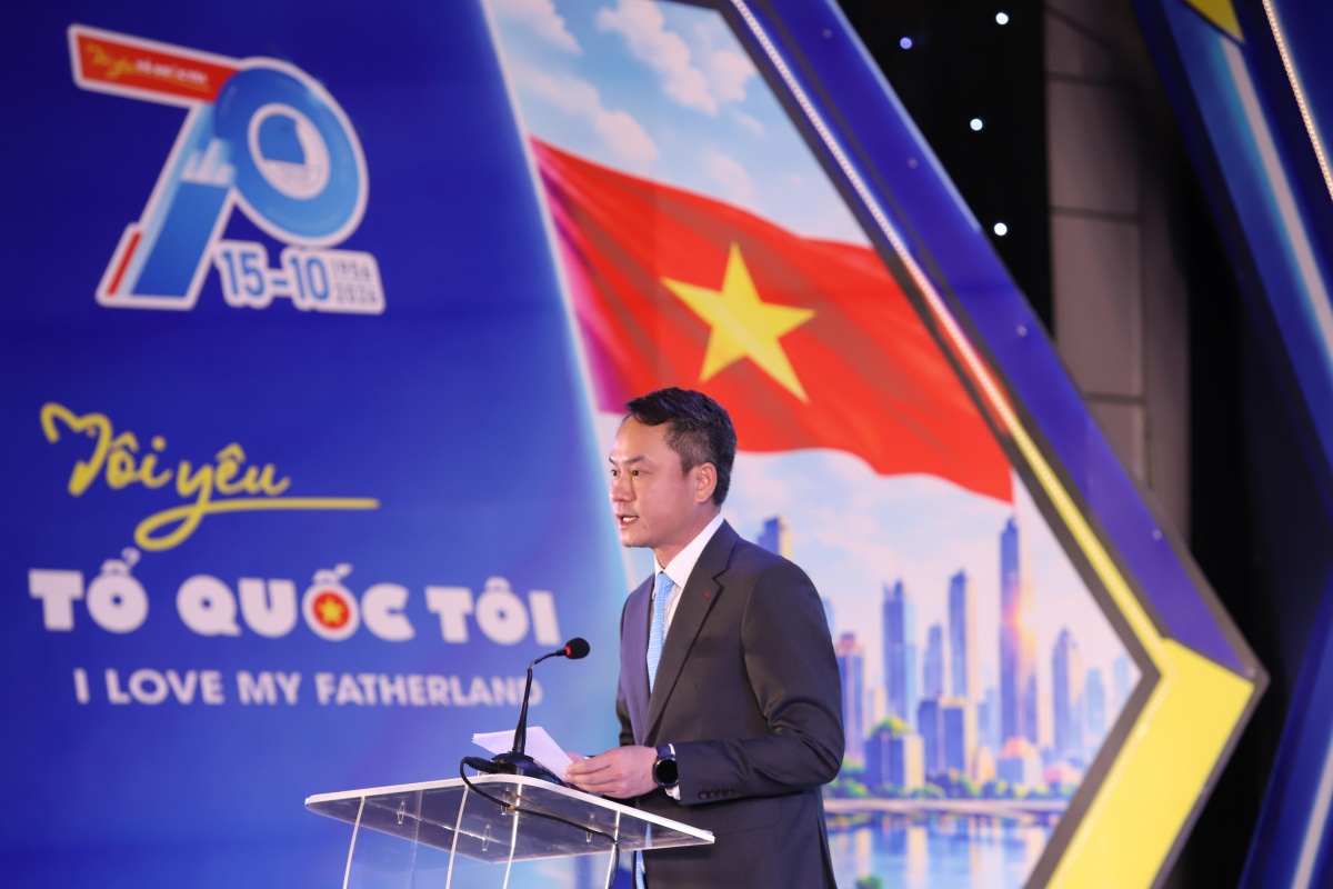 undefined Anh Nguyễn Kim Quy, Bí thư Trung ương Đoàn, Chủ tịch Trung ương Hội Liên hiệp Thanh niên Việt Nam phát biểu tại diễn đàn.