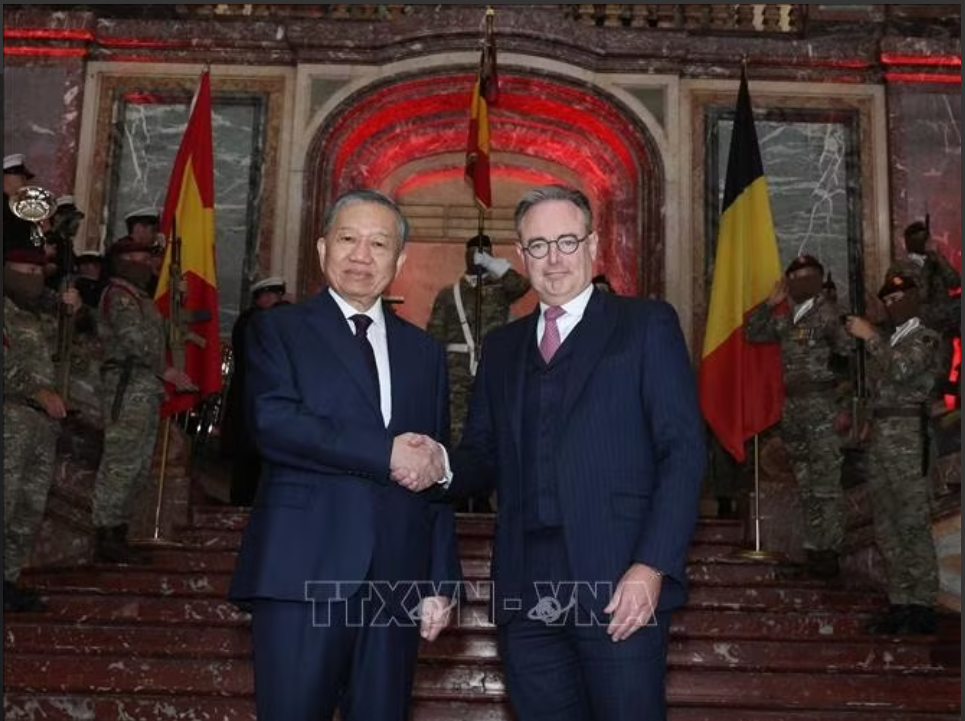 Thủ tướng Vương quốc Bỉ Bart De Wever chủ trì Lễ đón Tổng Bí thư, Chủ tịch nước Tô Lâm