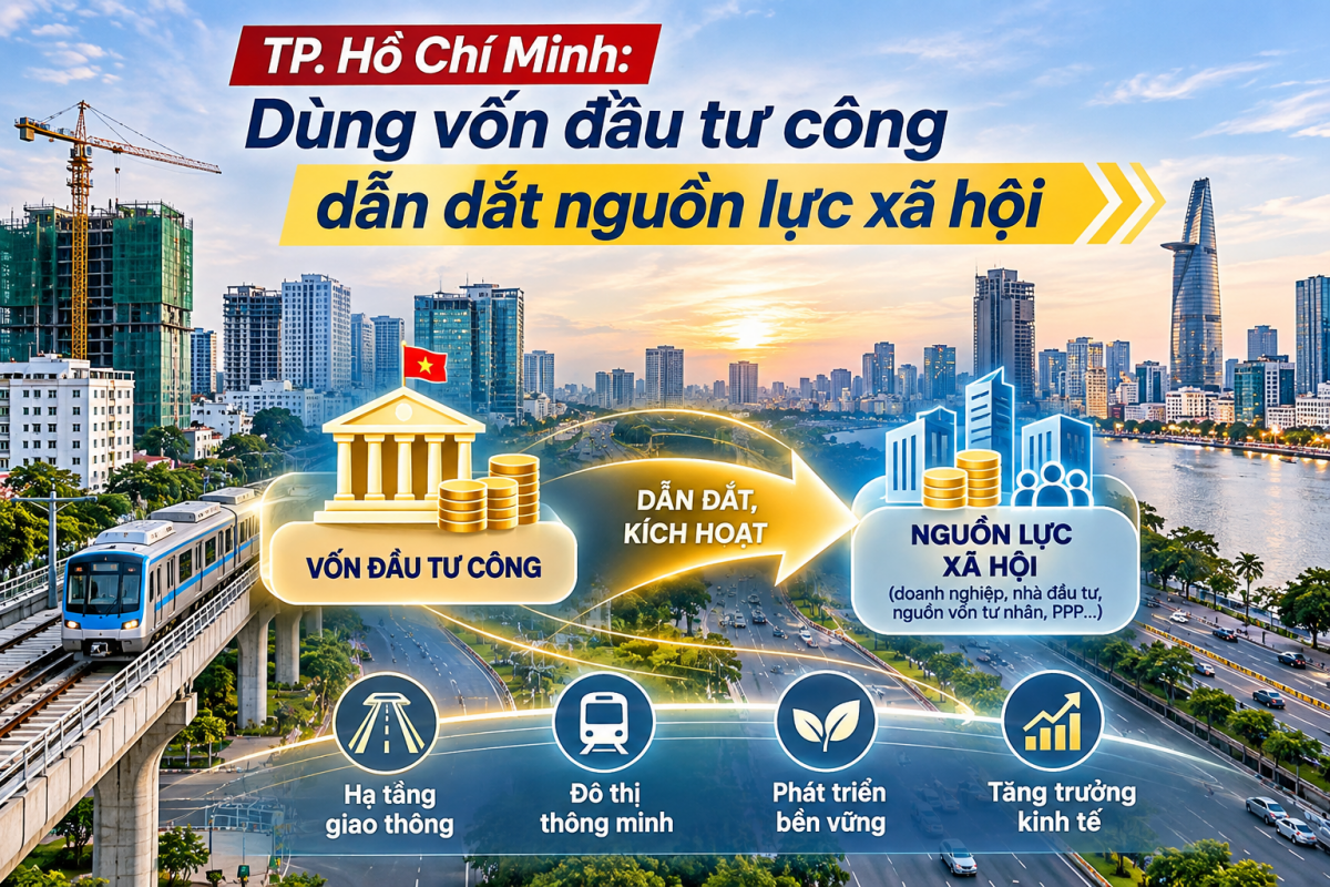 TP. Hồ Chí Minh: Dùng vốn đầu tư công dẫn dắt nguồn lực xã hội TP. Hồ Chí Minh: Dùng vốn đầu tư công dẫn dắt nguồn lực xã hội