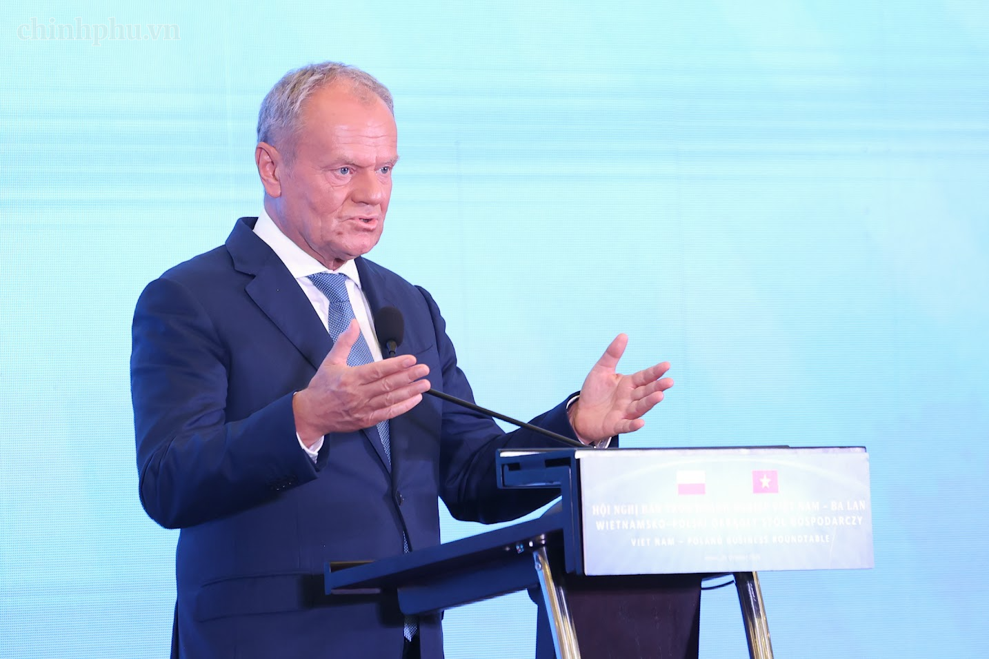 Thủ tướng Ba Lan Donald Tusk phát biểu tại sự kiện - Ảnh: chinhphu.vn/Nhật Bắc Thủ tướng Ba Lan Donald Tusk phát biểu tại sự kiện - Ảnh: chinhphu.vn/Nhật Bắc