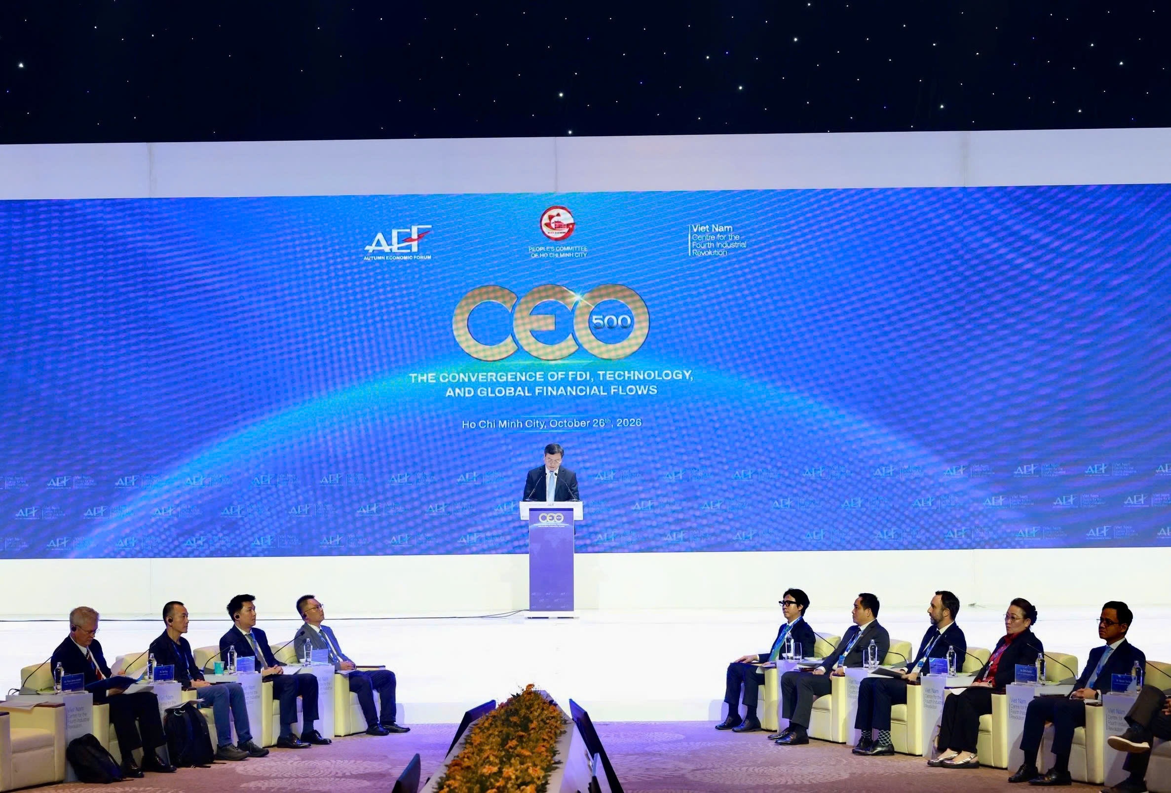 Chương trình CEO 500 với chủ đề “Sự hội tụ của FDI, công nghệ và dòng chảy tài chính toàn cầu”, chiều 26-10-2026.
