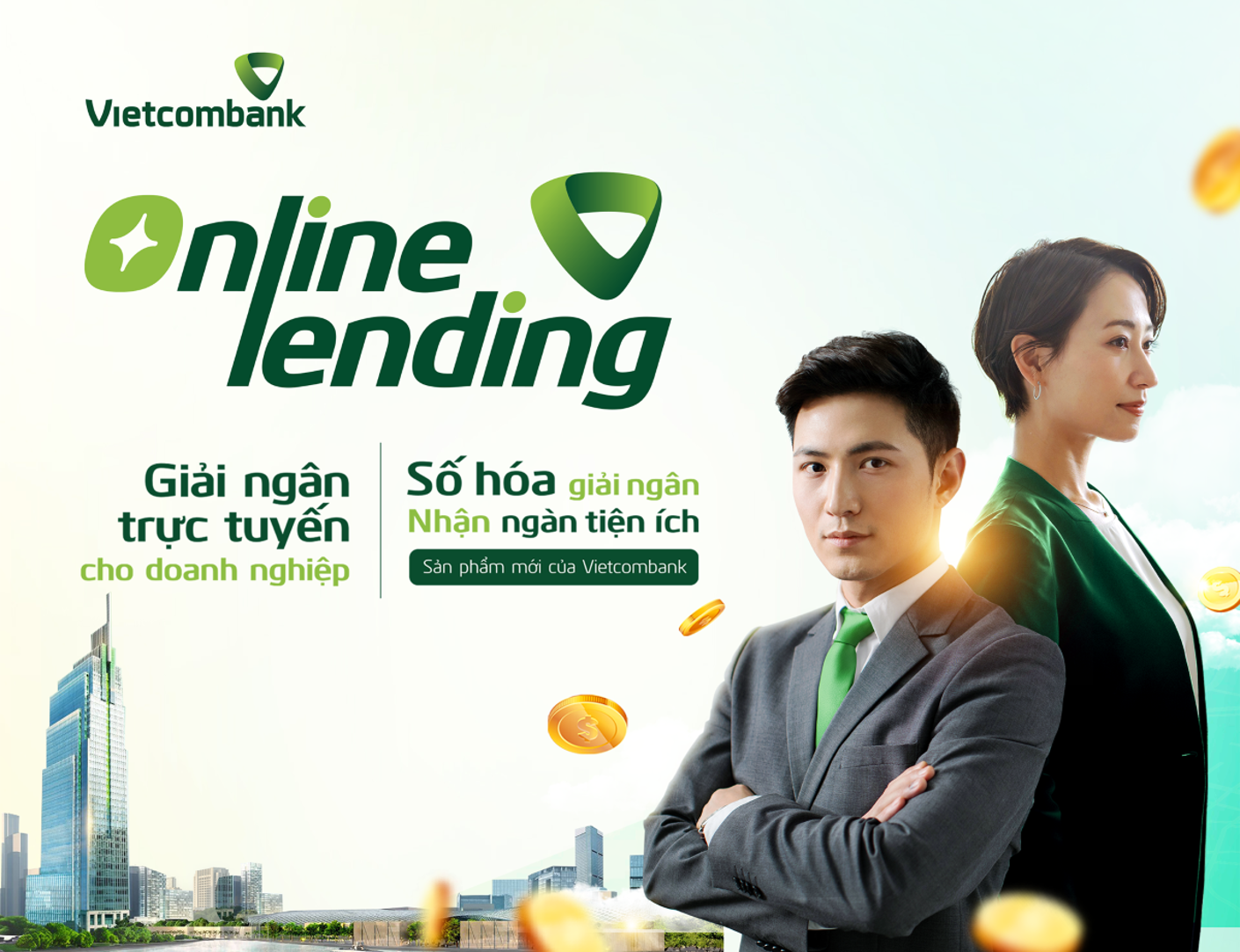 Sản phẩm: Giải pháp giải ngân trực tuyến – Online Lending dành cho khách hàng doanh nghiệp của Vietcombank Sản phẩm: Giải pháp giải ngân trực tuyến – Online Lending dành cho khách hàng doanh nghiệp của Vietcombank