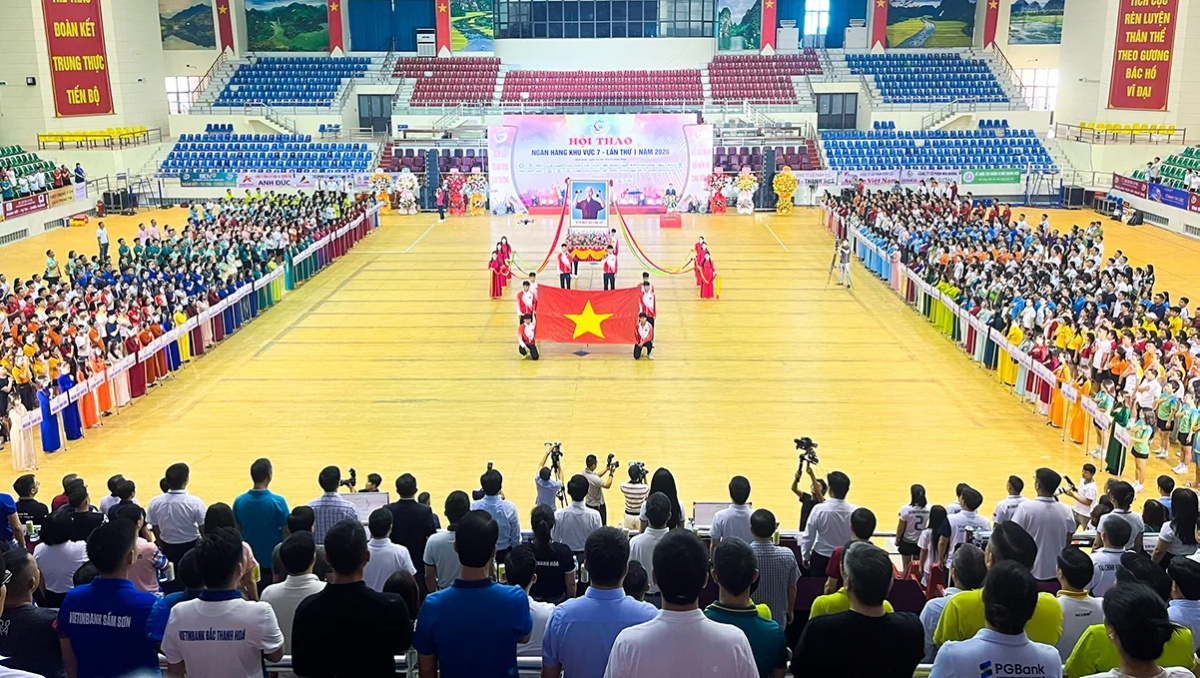 Toàn cảnh lễ khai mạc Hội thao Toàn cảnh lễ khai mạc Hội thao