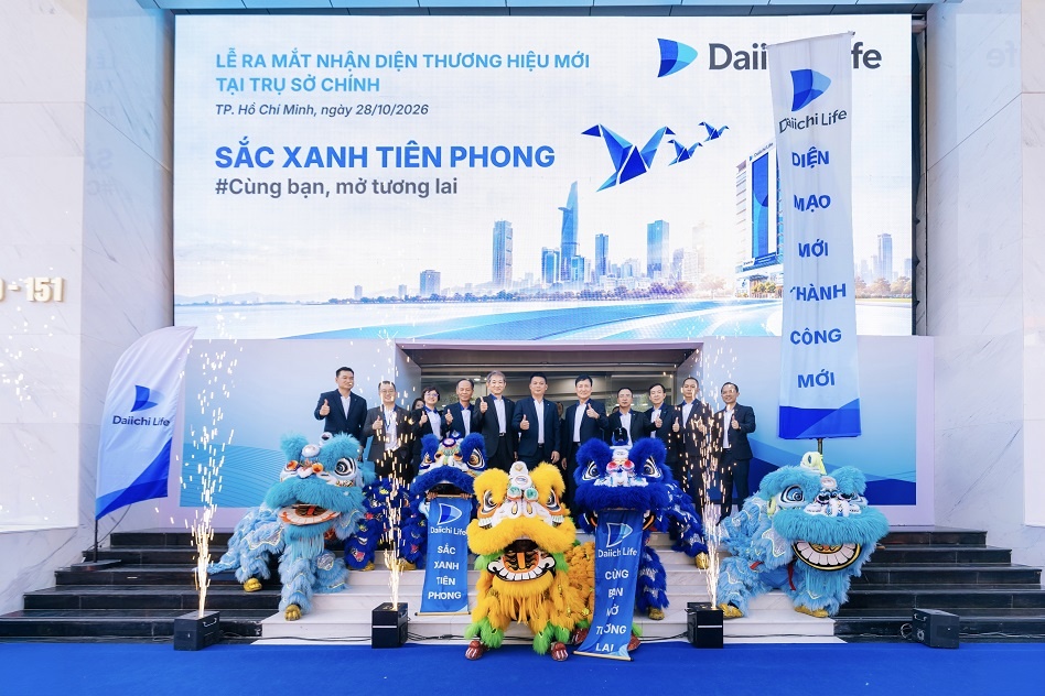 Daiichi Life Việt Nam chính thức ra mắt bộ nhận diện thương hiệu mới với thông điệp Daiichi Life Việt Nam ra mắt nhận diện thương hiệu mới tại trụ sở chính TP. Hồ Chí Minh