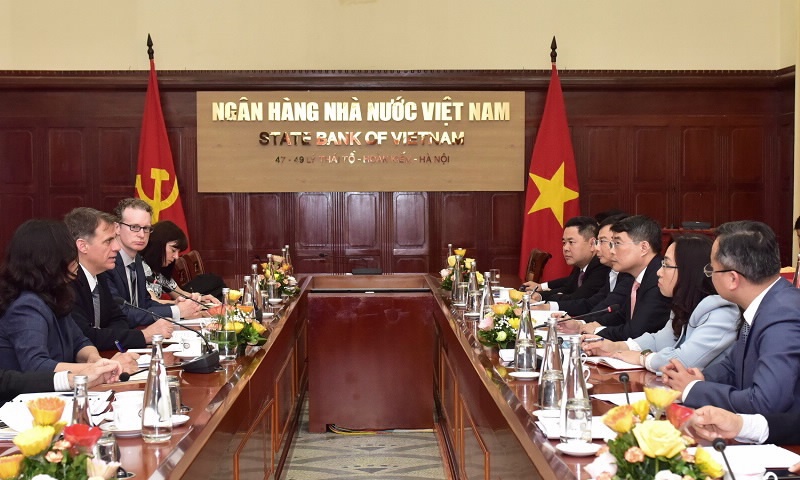 Thống đốc Ngân hàng Nhà nước Việt Nam làm việc với Bộ Tài chính Hoa Kỳ