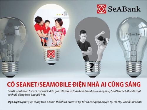 SeABank mở rộng dịch vụ thanh toán tiền điện online