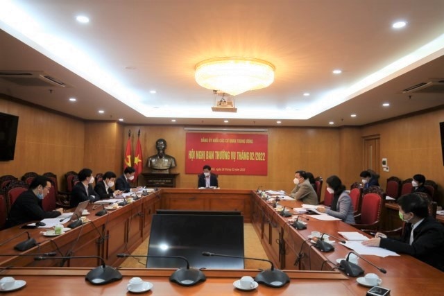 Hội nghị Ban Thường vụ Đảng ủy Khối các cơ quan Trung ương phiên thường kỳ tháng 2/2022
