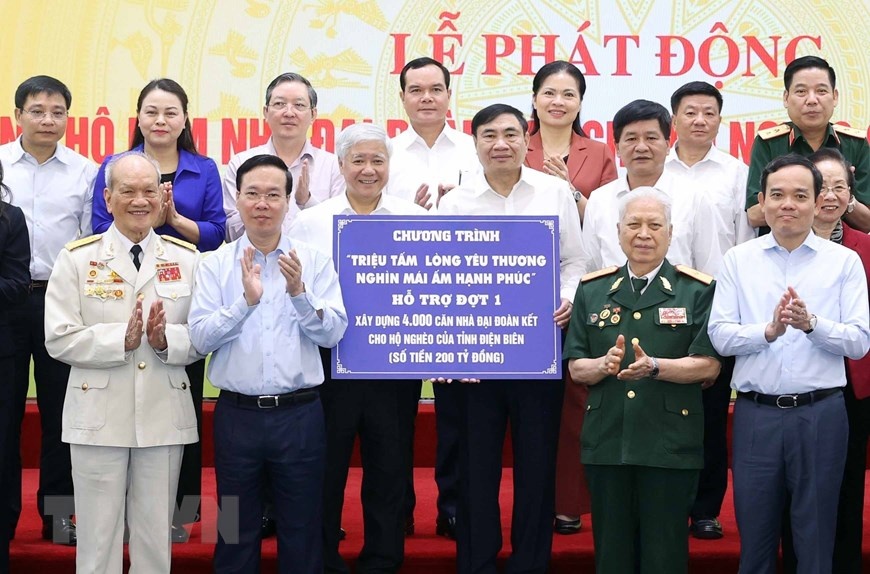Chung tay xây dựng nhà Đại đoàn kết tặng hộ nghèo tỉnh Điện Biên