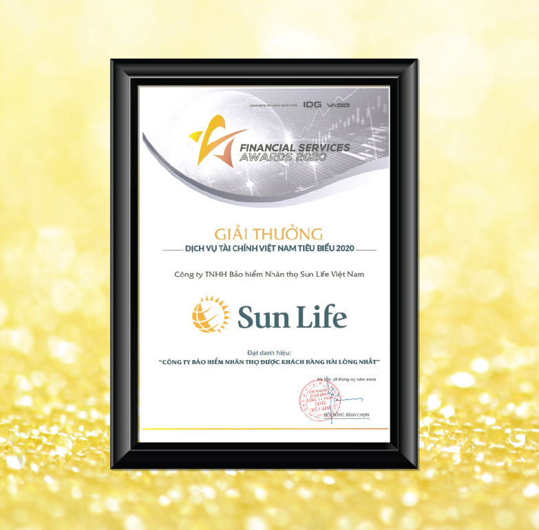 Sun Life Việt Nam nhận giải thưởng Dịch vụ Tài chính Việt Nam tiêu biểu 2020