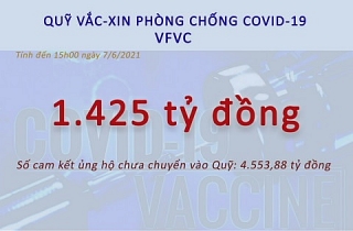 Quỹ vắc-xin phòng, chống COVID-19 đã nhận được 1.425 tỷ đồng