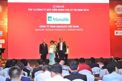Manulife Việt Nam lọt top 10 DN bảo hiểm nhân thọ uy tín
