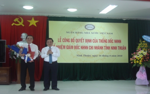 NHNN bổ nhiệm Giám đốc NHNN Chi nhánh tỉnh Ninh Thuận