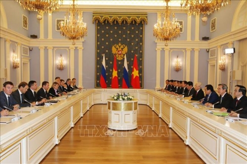 Tổng Bí thư hội kiến Thủ tướng Liên bang Nga