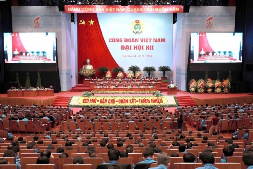950 đại biểu tham dự Đại hội Công đoàn Việt Nam lần thứ XII