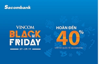 Nhiều ưu đãi cho chủ thẻ quốc tế Sacombank  vào Black Friday