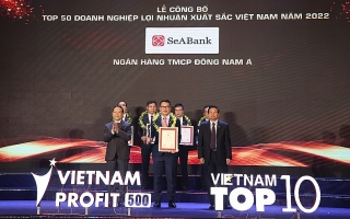 SeABank 5 lần liên tiếp lọt Top 50 doanh nghiệp có lợi nhuận xuất sắc Việt Nam