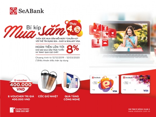 seabank tang iphone 11 cho khach hang mo moi the sea easy va sealady visa
