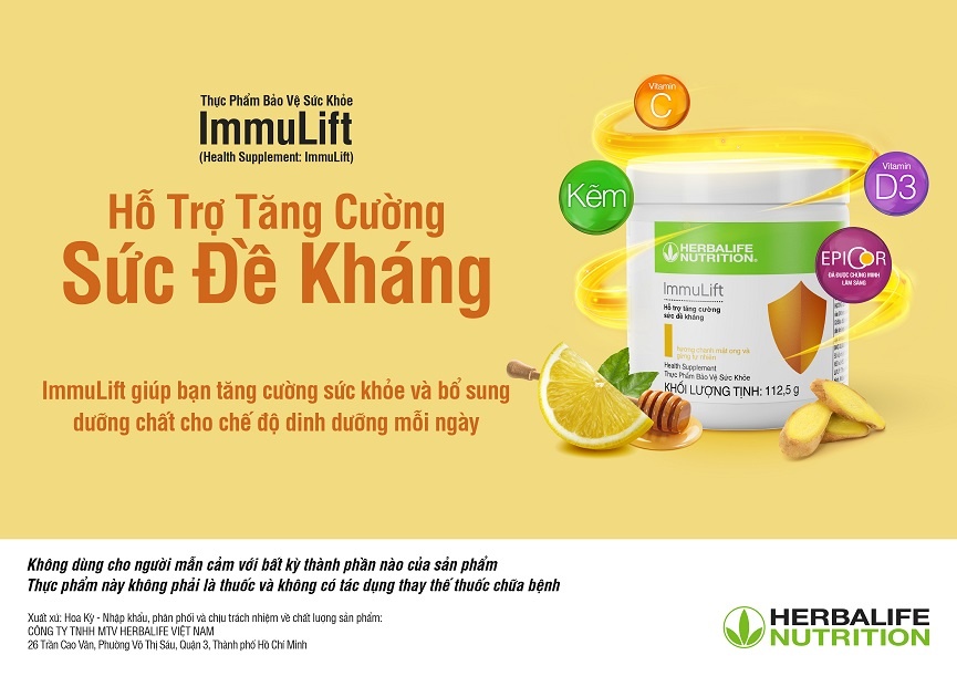 herbalife nutrition ra mat thuc pham immulift ho tro tang cuong suc de khang