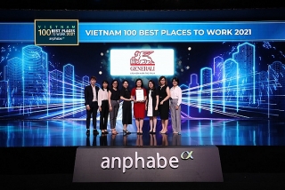 Generali được vinh danh Top 100 nơi làm việc tốt nhất Việt Nam 2021