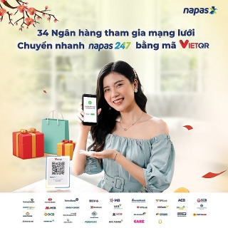 Mạng lưới thanh toán bằng mã VietQR của NAPAS lên tới 34 ngân hàng