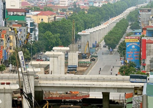 Hà Nội đẩy nhanh tiến độ tuyến đường sắt đô thị số 3, đoạn Nhổn - ga Hà Nội