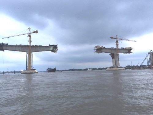Cầu Mỹ Lợi nối Tiền Giang - Long An: Ngày 20/7 sẽ hợp long nhịp chính