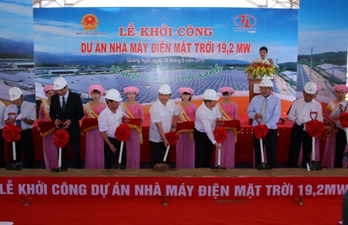 Khởi công xây dựng nhà máy điện mặt trời đầu tiên ở Việt Nam