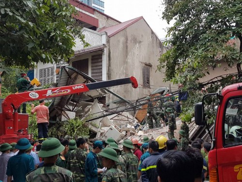 Vụ sập nhà 4 tầng tại Cửa Bắc: 2 người tử vong