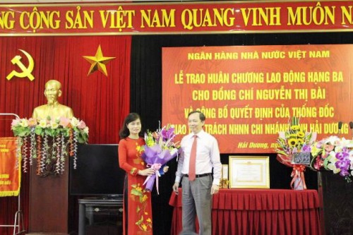 Bà Nguyễn Thị Hải Vân được giao phụ trách NHNN chi nhánh Hải Dương