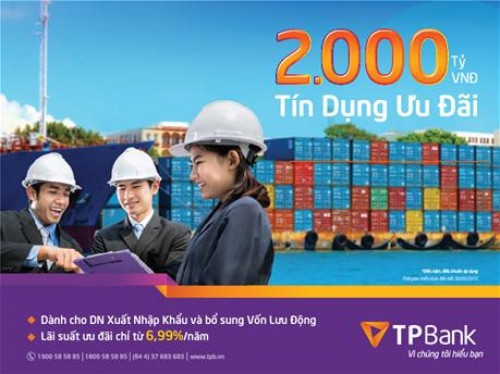 TPBank: Dành 2000 tỷ đồng lãi suất ưu đãi hỗ trợ DN