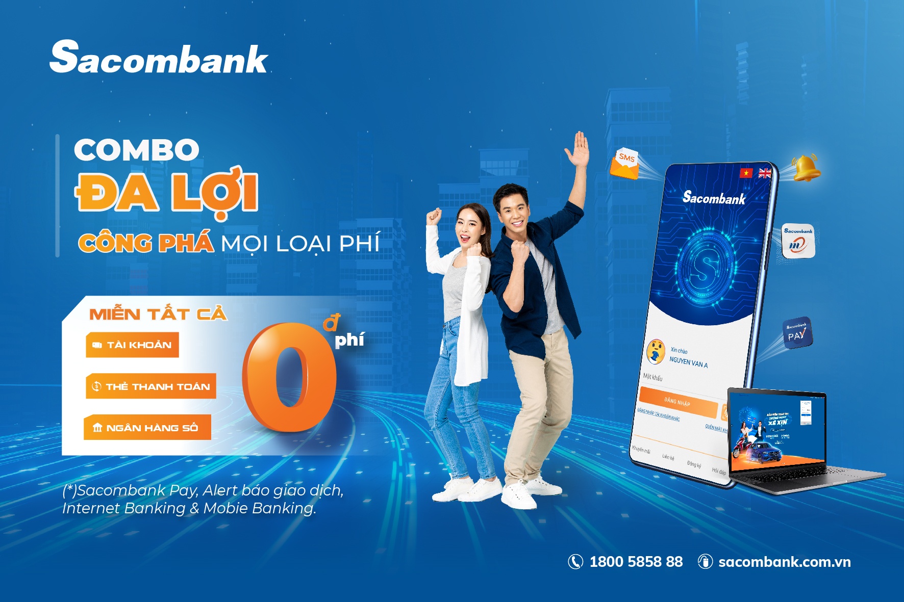 sacombank trien khai goi combo da loi voi nhieu tien ich uu dai danh cho khach hang