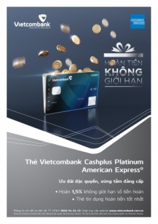 Hoàn tiền không giới hạn với thẻ Vietcombank American Express