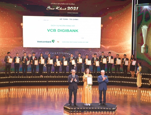 vcb digibank cua vietcombank duoc vinh danh tai le trao giai thuong sao khue 2021