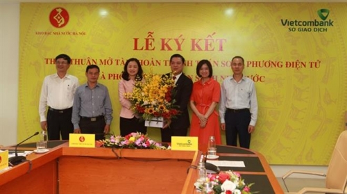 Sở giao dịch Vietcombank hợp tác thanh toán với Kho bạc Nhà nước Hà Nội