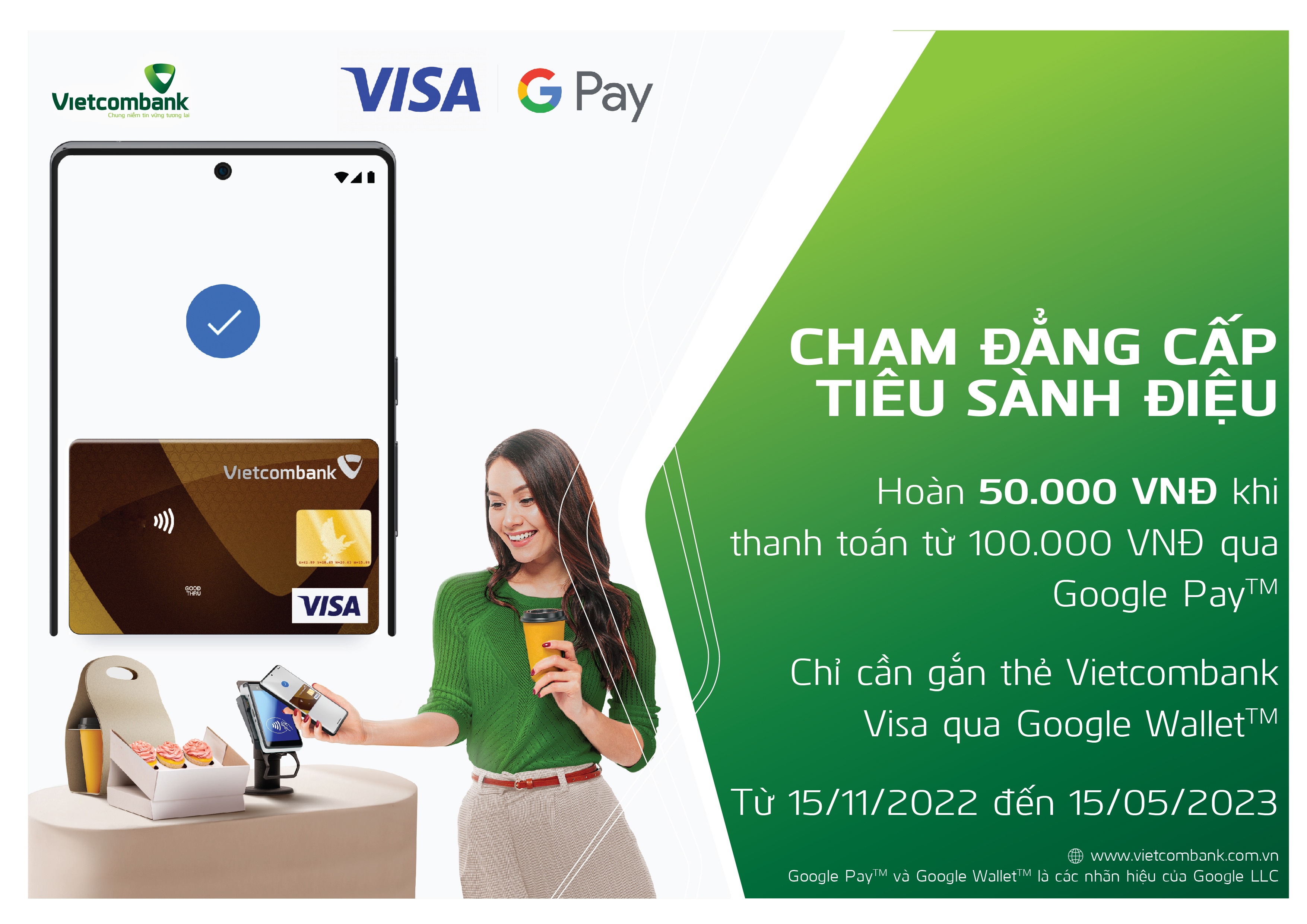vietcombank trien khai dich vu thanh toan qua google wallet cho the visa