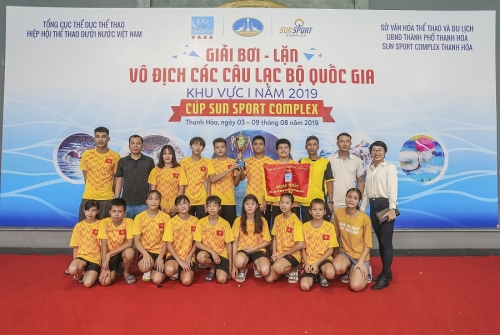 Đoàn Quảng Ninh giành giải Nhất Giải bơi lặn vô địch các CLB quốc gia khu vực 1 Cúp Sun Sport Complex 2019