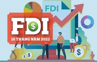 [Infographic] FDI 10 tháng năm 2022