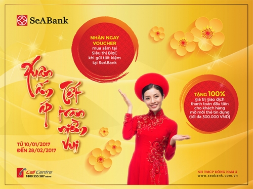 SeABank tri ân khách hàng mua sắm dịp Tết Đinh Dậu