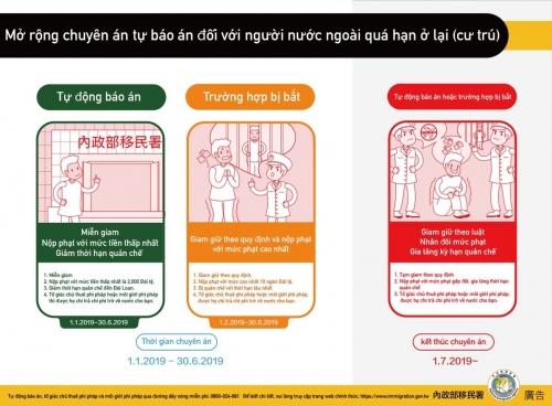 Đài Loan Trung Quốc vận động người cư trú bất hợp pháp ra trình diện