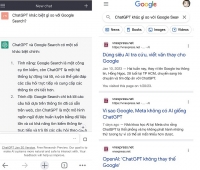ChatGPT khác biệt gì so với tìm kiếm Google