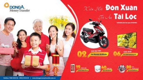 DongA Money Tranfer: Đã xác định được 140 khách hàng trúng thưởng