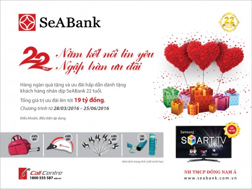 SeABank dành 19 tỷ đồng ưu đãi cho khách hàng