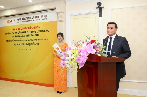 Thống đốc Ngân hàng Trung ương Lào thăm và làm việc tại SHB